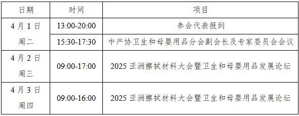 关于举办2025亚洲擦拭材料大会暨卫生和母婴用品发展论坛的预通知(图1)