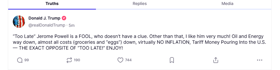 撑不住了？特朗普考虑豁免部分商品最高145%关税！美联储不降息还要卖美债特朗普怒骂鲍威尔！国际油价大涨黄金跳水美股美元齐涨(图8)