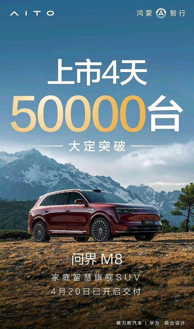 九游娱乐：问界M8“力挽狂澜”赛力斯抢夺“大六座SUV”话语权(图2)